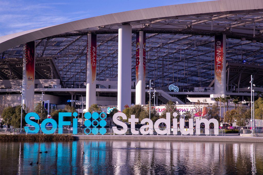 SoFi Stadium is the home of the Los Angeles Rams and Chargers. 