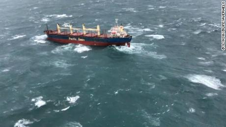 A cargo ship with 21 crew members on board remains stranded off the east coast of Australia, July 4, 2022.