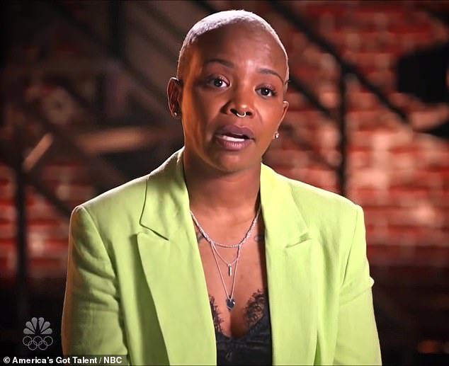 Tough battle: The beauty from North Carolina has been battling brain cancer for the second time and often shares her journey on social media.  She was first diagnosed with the condition in 2013 and then went into remission for six years before another tumor was discovered;  Seen on America's Got Talent
