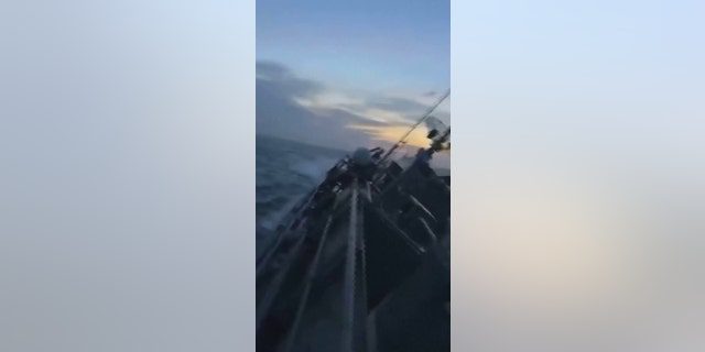 The Royal Thai Navy has released video captured as the HTMS Sukhothai cruiser lists before it sank Sunday.  The search continues for at least 30 missing sailors.